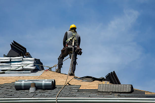 Professional Roof Replacement technician working in Elmo, MT